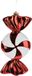 Merkloos Bonbon Décoration de sapin - Bonbon 30cm en plastique, couleur rouge 1 pièce