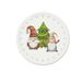 Excelsa Gnomo Friends Set van 6 borden Panettone, porselein, diameter 31 cm, kerstdecoratie