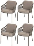 4 Seasons Outdoor Capalbio dining tuinstoel terre set van 4
