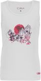 CMP Meisjes tanktop, 6 jaar, Polyester, Kort, Mouwloos, bianco