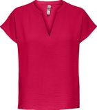 ONLY JDY Dames Effen Korte mouw Blouse Basis V-hals Bluseshirt Top JDYLION