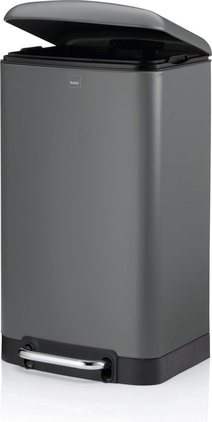 Kela Afvalemmer, RVS, Antraciet, 30 L - Davino