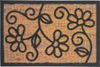 Merkloos Relaxdays Deurmat kokos - bloemen - 60x40 cm - antislip