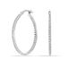 Bibei Boucles d'oreilles créoles pour femme avec zircon cubique, argent sterling 925 BIPE028