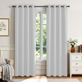 Joydeco Verduisterende gordijnen 274 cm lengte 2 panelen set, thermisch geïsoleerde lange gordijnen en gordijnen, 2 burg, kamerverduisterende doorvoergordijnen voor slaapkamer woonkamer raam
