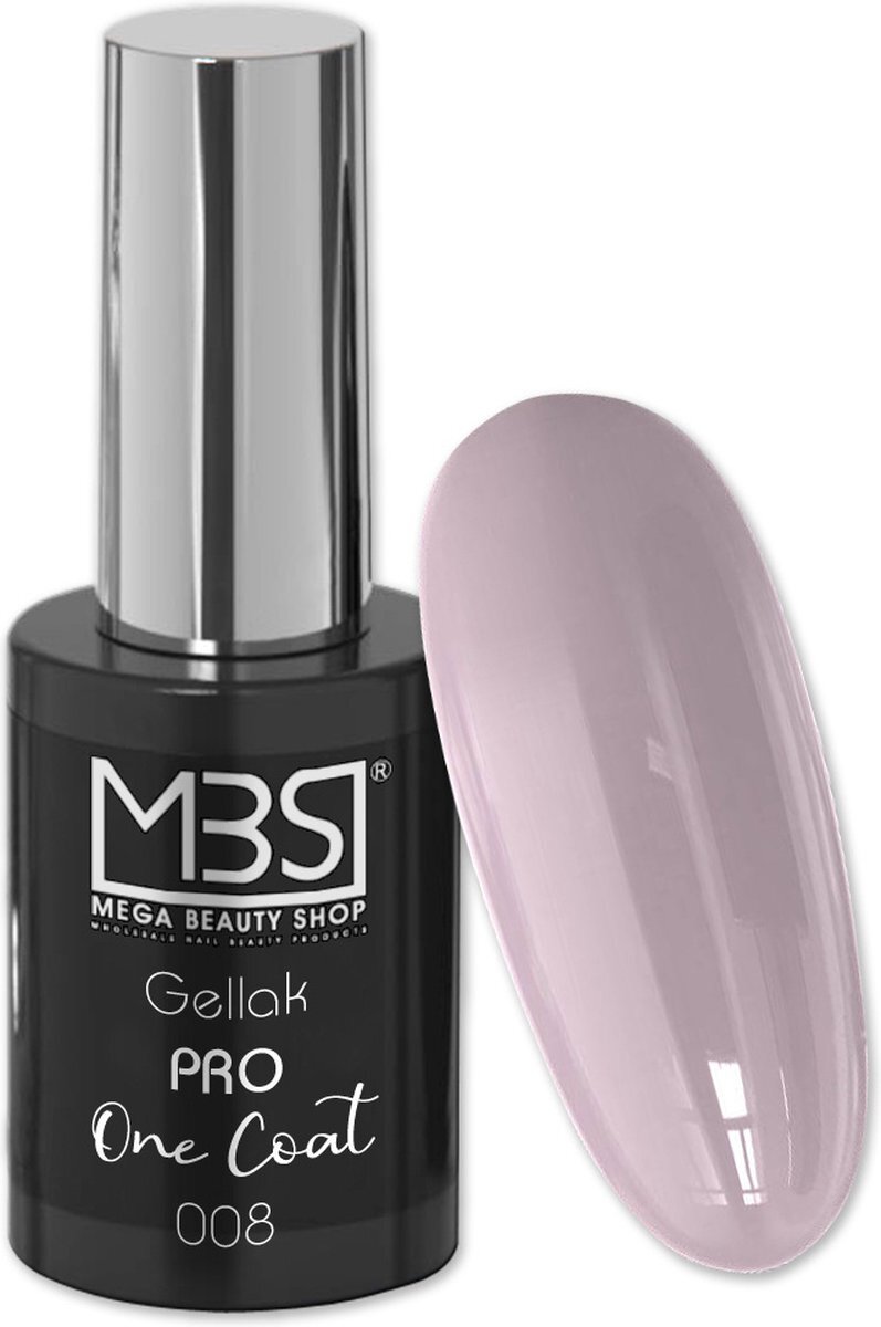 MEGA BEAUTY SHOP Gellak - one coat - 1 keer dekkend - gel nagellak - 10ML - MBS - Professioneel 08