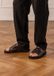 Manfield - Hommes - Pantoufles en cuir noir - Taille 40
