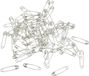 Creativ Company Veiligheidsspeld crea com zilverkleurig 22mm | 2 stuks