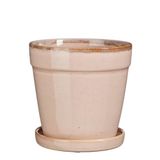 Mica Decorations bloempot met schotel Clint (17x16,5 cm)