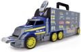 Dickie Toys Politie Transporter - speelgoed politie vrachtwagen incl. 9 auto's, voor het opbergen van 42 speelgoedauto's, incl. accessoires, met oprijplaat, politieauto voor kinderen vanaf 3 jaar