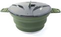 Bol Poêle Pliante - Poêle Portable - Cuisine de Camping - Fond en Acier Inoxydable - Dépliable 31.5 cm - Vert