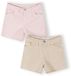 Minoti Korte Broek Meisjes 2-Pack Twill Katoen Roze
