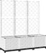 vidaXL Plantenbak met latwerk 120x40x136 cm Wit