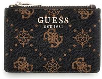 GUESS Carrie Logo SLG Credit Card Case Espresso Logo donkerbruin