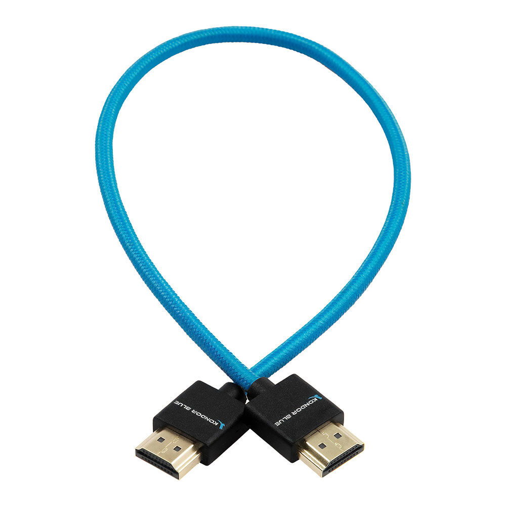 Kondor Blue Kondor Blauw HDMI to HDMI 16"" Thin Braided Cable Blauw
