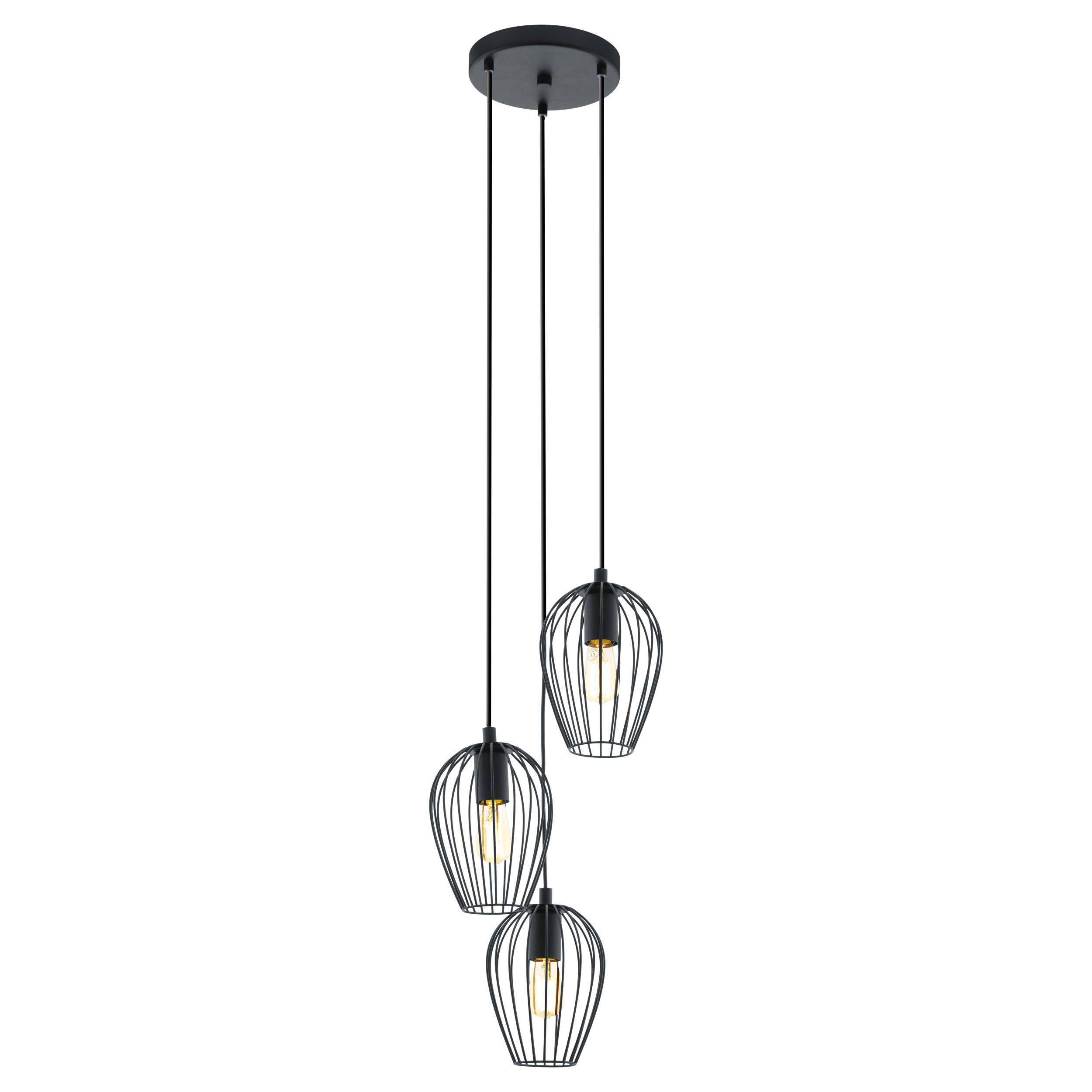 EGLO Newtown Hanglamp - 130 cm - Staal - E27 - 2328 g