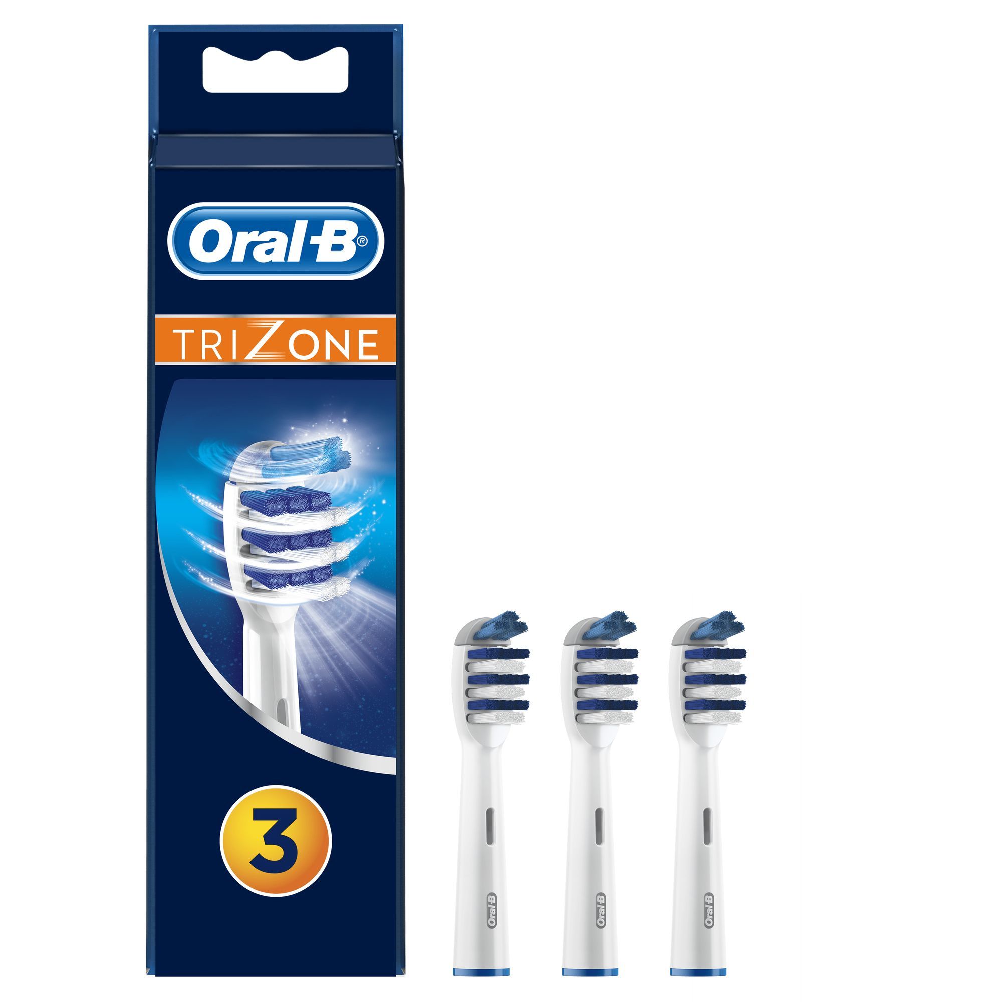 Oral-B TriZone Opzetborstels - 3 stuks - Blauw/Wit