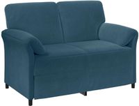 vidaXL 2-Zits Sofa Blauw Fluweel 138 x 83 x 95 cm