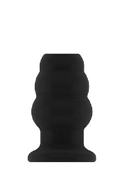Sono No.49 Hollow Tunnel Butt Plug Small 3 Inch Black