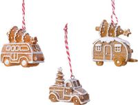 Decoris Koekevoertuig poly bruin a3 hangdeco