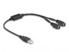 Delock 61061 Adaptateur USB vers PS/2 0,43 m Noir