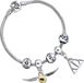 The Carat Shop Harry Potter Verzilverde Armband met 3 Spreuk kralen en Deathly Hallows & Snitch Bedels