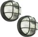 Benson Buitenlamp - 2x - rond - bulleye lamp - zwart - E27 fitting - waterdicht - IP54 - 18 cm