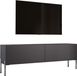 Meuble TV anthracite avec pieds chromés, 140 x 52 x 32 cm