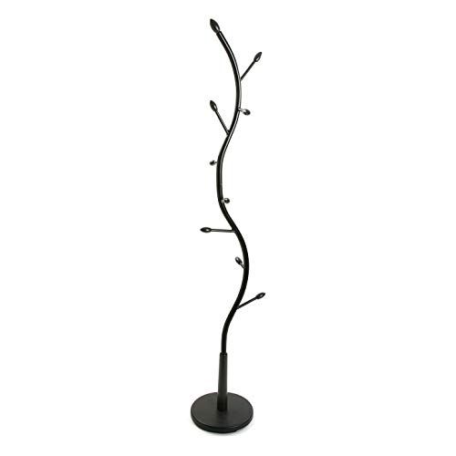 Versa - Minimalistische Staande Kapstok - 9 Haken - Metaal - 185 cm - Zwart