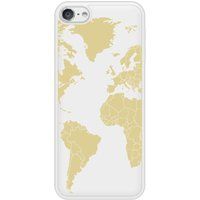 Apple Bedrukt siliconen hoesje compatibel met iPod Touch 5, Apple iPod Touch 6 Map beige