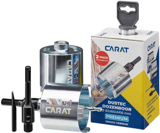Carat 2-Pack DUSTEC Premium Dozenboor Ø82x60xM16