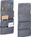 Merkloos Relaxdays Hangende Opberger - Set van 2 - 4 Vakken - 65 x 30 cm - Antraciet Vilt