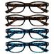 Leesbril Bruin Blauwe Schildpad Lezers Waarde 4 Stuks Mannen Vrouwen Scharnieren Met Veer RRRR10-2233 +1,00