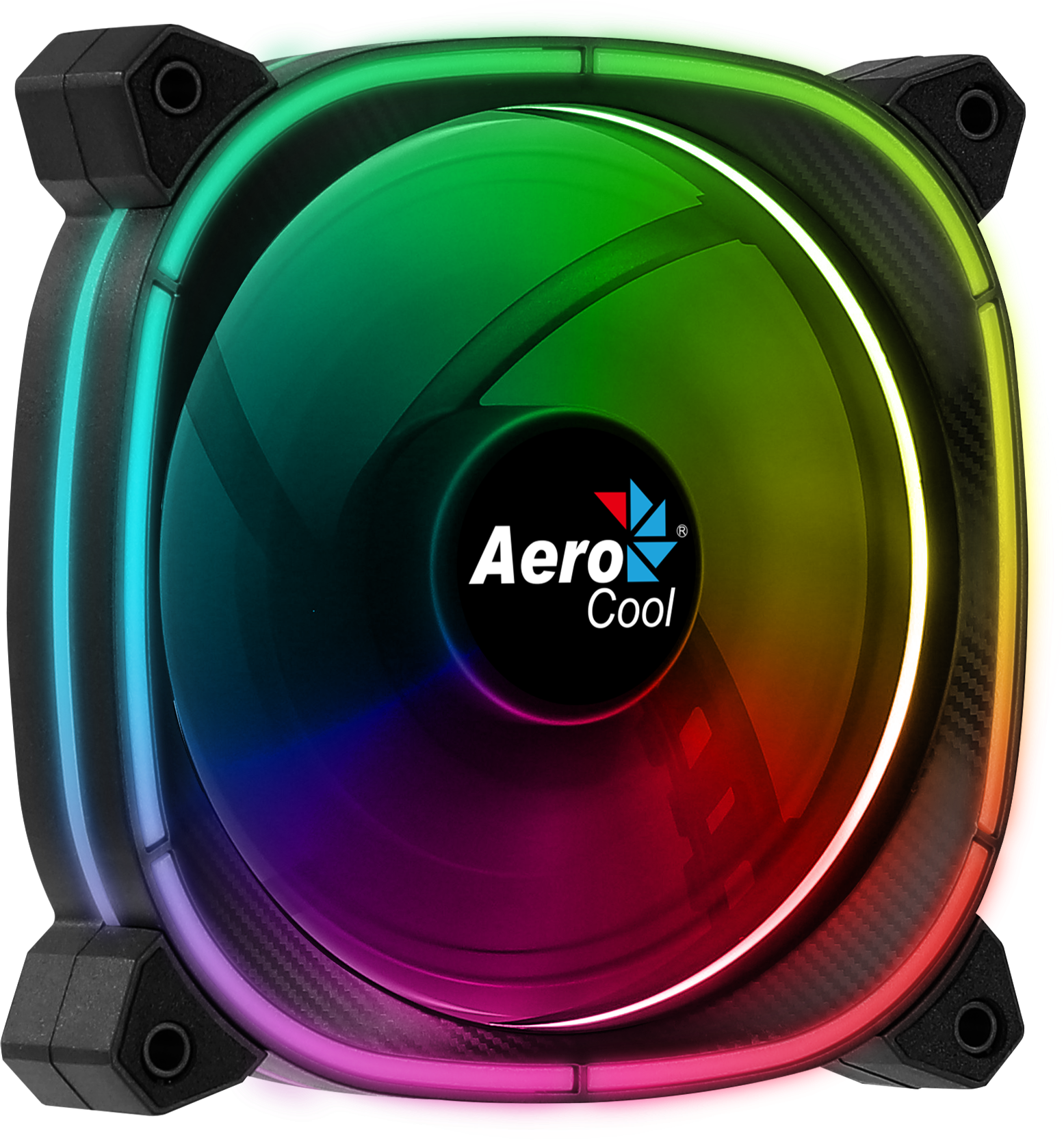 Aerocool Astro 12 - Ventilator - Zwart - Blauw, Groen, Rood