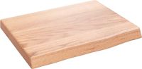 vidaXL Wastafelblad 40x30x(2-4) cm behandeld massief eikenhout lichtbruin