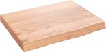 vidaXL Wastafelblad 40x30x(2-4) cm behandeld massief eikenhout lichtbruin