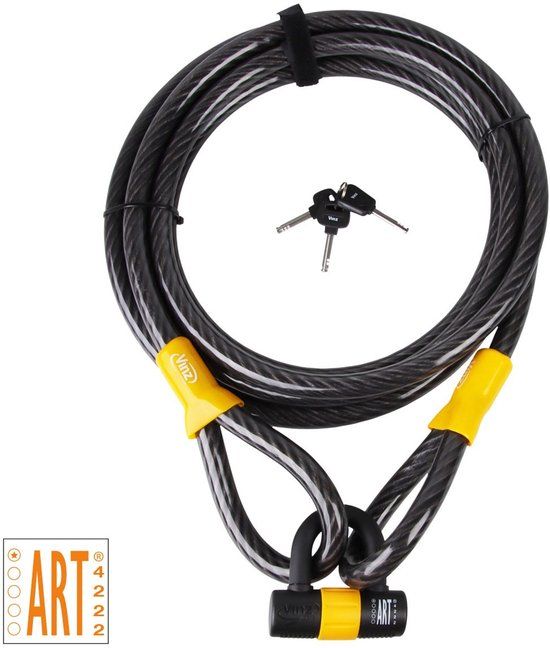 Vinz ART & VBV goedgekeurd Kabelslot / Bootslot - 5 Meter