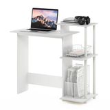 Furinno Efficient Home Laptop Notebook Computertafel, Wit/Wit