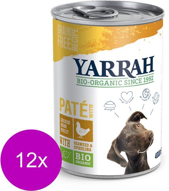 YARRAH Bio Alu Pate Graanvrij - Hondenvoer - 12 x 150 g