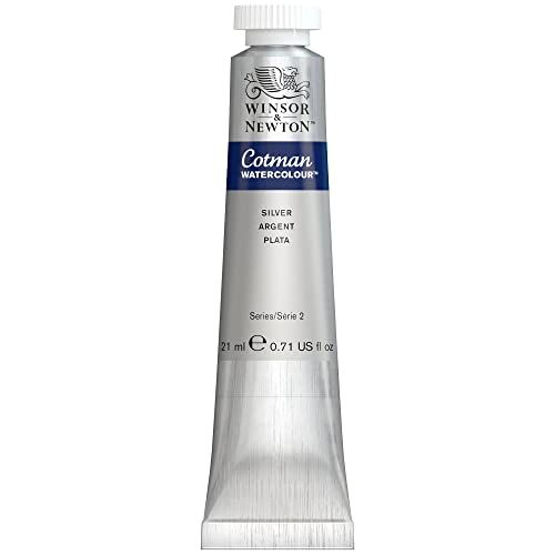 Winsor & Newton 0303617 Cotman Metallic Watercolour Studio aquarelverf, 8ml tube - Silver