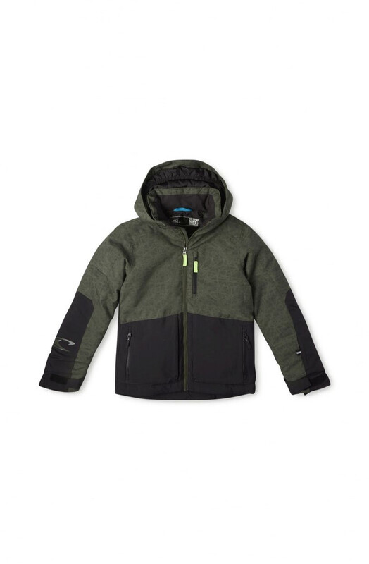 O'Neill O'Neill Texture Jas Jongens, zwart/olijf 140 2022 Wintersport jassen