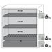 Asecos Armoire ignifuge 90 minutes s-classic90 porte-porte - bac de rétention