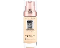 Maybelline Dream Radiant Liquid - 1 Natural Ivory - Foundation Geschikt voor de Droge Huid met Hyaluronzuur - 30 ml