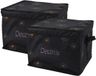 Decoris Kerstballen opbergbox - 2x - groen - 41 x 31 x 32 cm - opvouwbaar - polyester