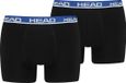 HEAD Basic Boxer - Zwart/Blauw - Maat XL - (2-Pack)