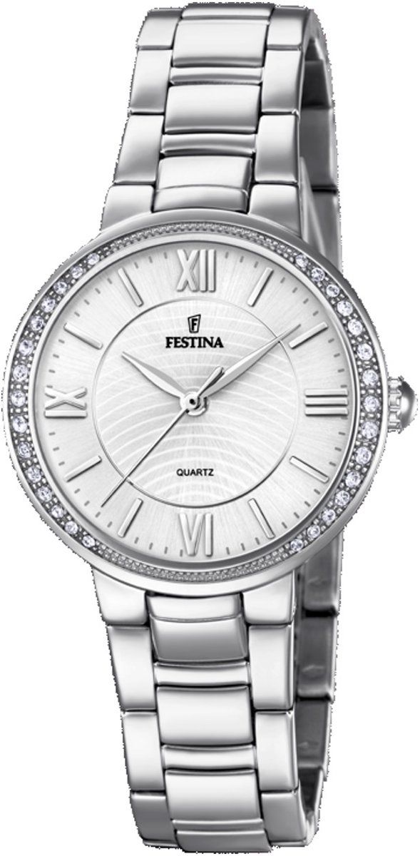 Festina F20220/1 Dames Horloge - Staal - Zilverkleurig - 30mm