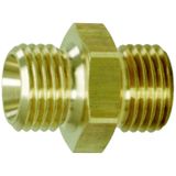 KS Tools 515.3382 Messing-dubbele nippel, G1/2"AG