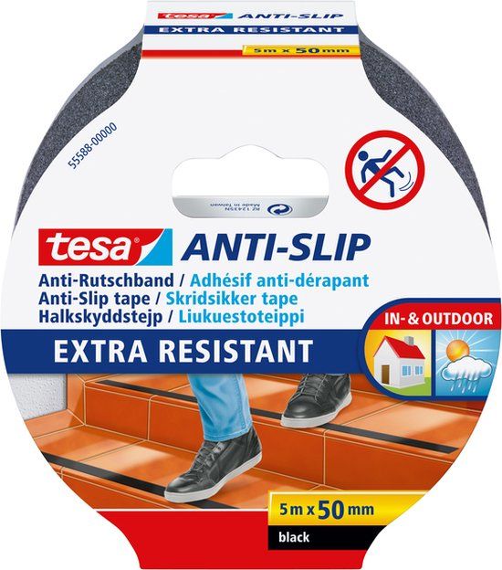 tesa 55588 Anti-slip tape 5mx50mm - Zwart