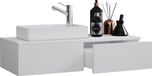 VCM meuble de salle de bain 2 pièces toilette invités blanc