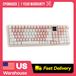 EPOMAKER RT100 PRO Tri-Mode Mechanisch Toetsenbord, 1,54" Hot-Swap Scherm, Knop, PBT Mac Toetsen, Thocky Gasket, Aangepaste Driver, RGB, BT/2.4G Draadloos Gaming Toetsenbord (Wit, Sea Salt Silent)